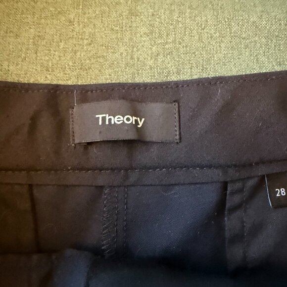 Theory Mens Pants Semi Tech Compact Ponte Navy Size 28 Suiting Trouser - Picture 3 of 6